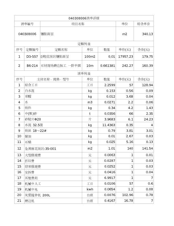 040308006  镶贴面层