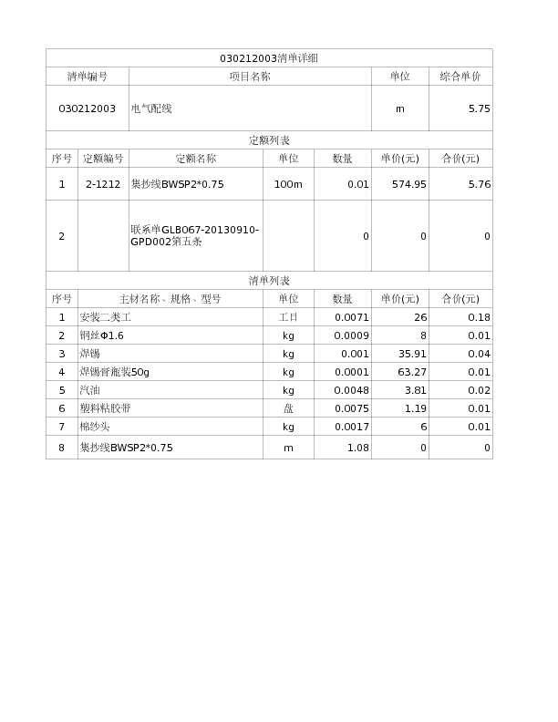 030212003  电气配线